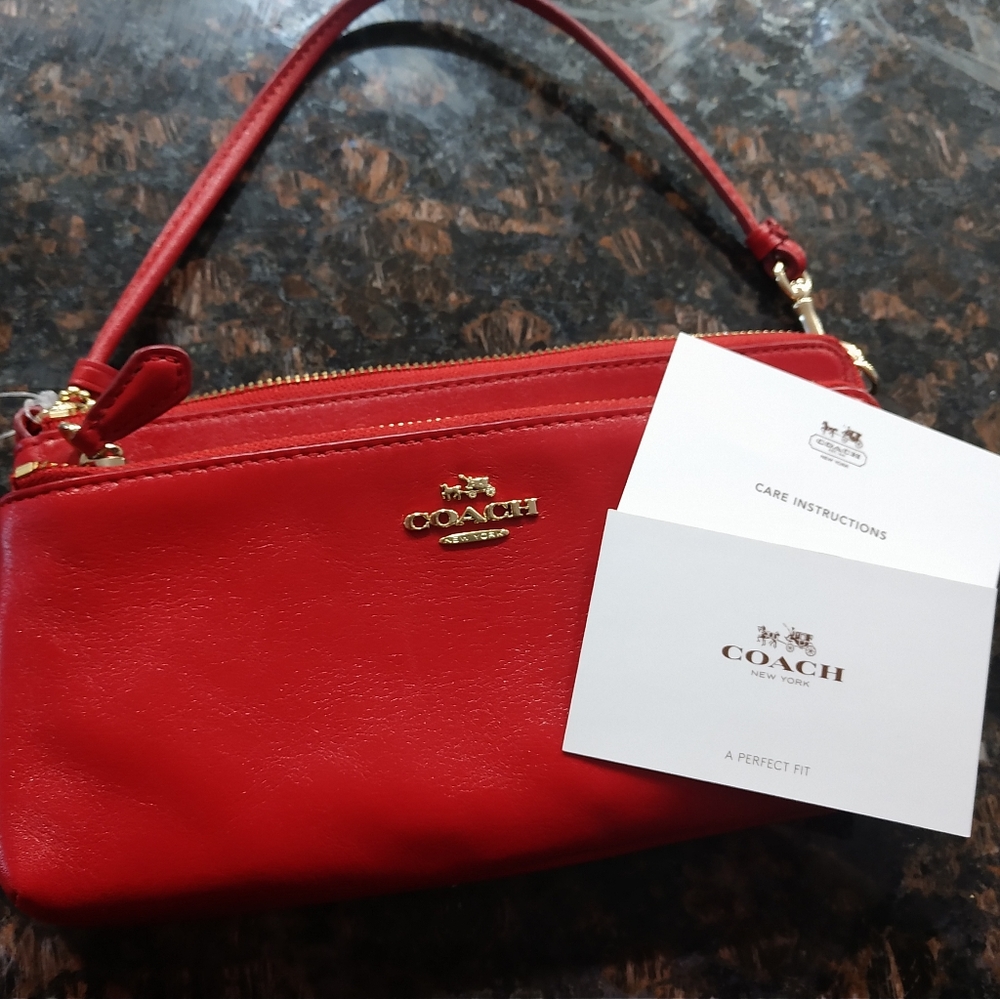 BRAND NEW! Coach wallet wristlet Red NWOT